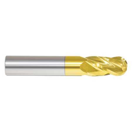 Ball End Mill, 4fl 1/64", Reg, Tin (1 Un