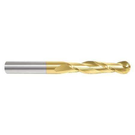 Ball End Mill, 2fl 1/8", Long, Tin (1 Un