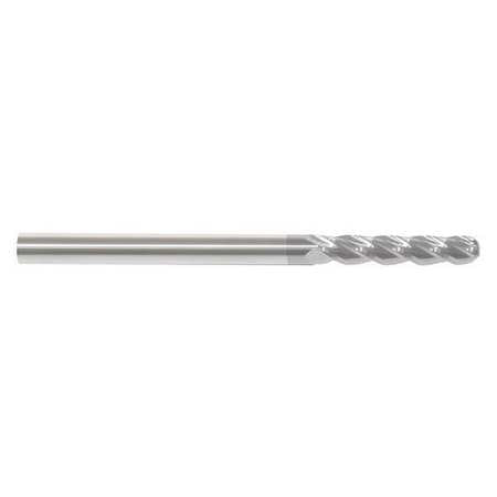 Ball End Mill, 4fl 1/4", X/long, Ticn (1