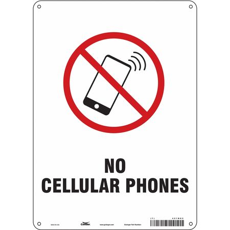 Sign Cell Phone,10" W,14" H,0.055" Thick