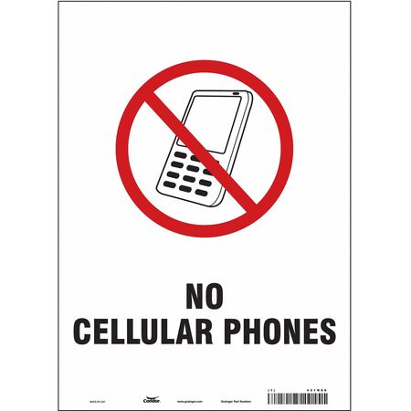 Sign Cell Phone,10" W,14" H,0.004" Thick