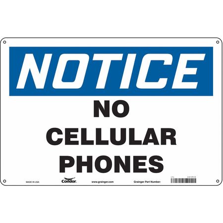 Sign Cell Phone,18" W,12" H,0.055" Thick