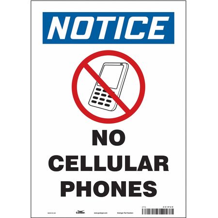 Sign Cell Phone,10" W,14" H,0.004" Thick