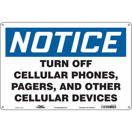 Sign Cell Phone,18" W,12" H,0.055" Thick