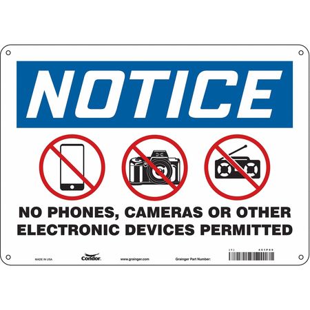 Sign Cell Phone,14" W,10" H,0.055" Thick