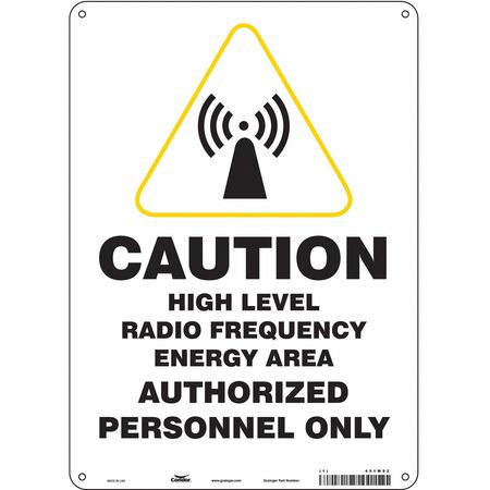 Sign Radiofrequency/microwave,14" H (2 U