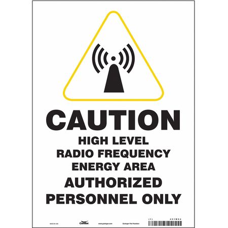 Sign Radiofrequency/microwave,14" H (4 U