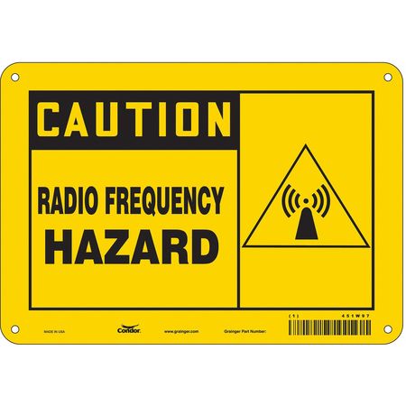 Sign Radiofrequency/microwave,7" H (3 Un