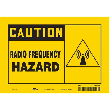 Sign Radiofrequency/microwave,7" H (5 Un