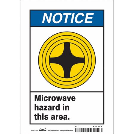 Sign Radiofrequency/microwave,10" H (5 U