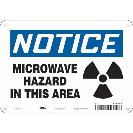 Sign Radiofrequency/microwave,7" H (3 Un