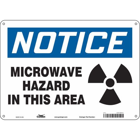 Sign Radiofrequency/microwave,10" H (2 U