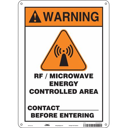 Sign Radiofrequency/microwave,14" H (2 U