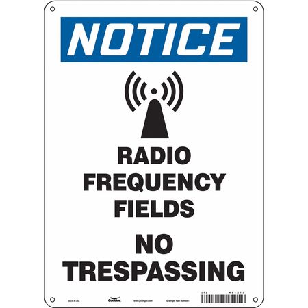 Sign Radiofrequency/microwave,14" H (2 U