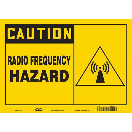 Sign Radiofrequency/microwave,10" H (4 U