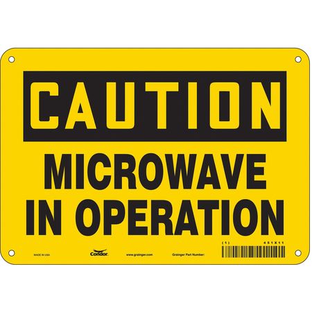 Sign Radiofrequency/microwave,7" H (3 Un