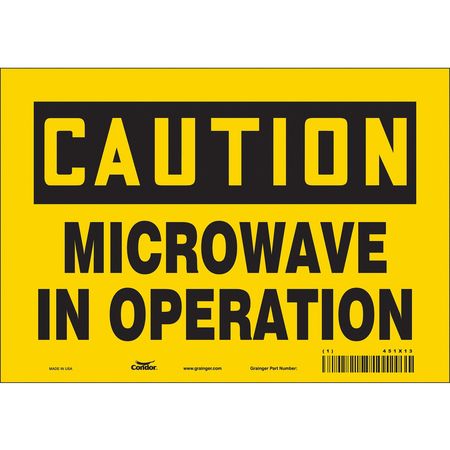 Sign Radiofrequency/microwave,7" H (5 Un