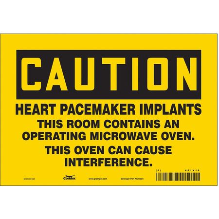 Sign Radiofrequency/microwave,7" H (5 Un