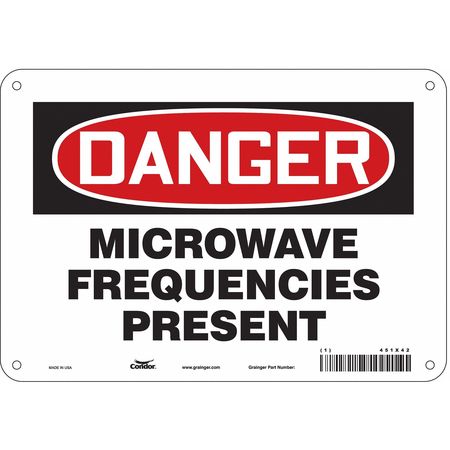 Sign Radiofrequency/microwave,7" H (3 Un