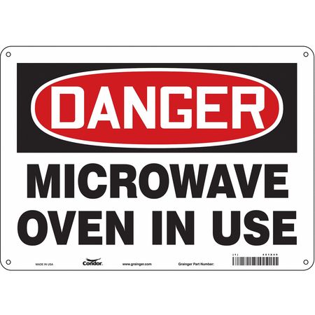 Sign Radiofrequency/microwave,10" H (2 U