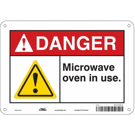 Sign Radiofrequency/microwave,7" H (3 Un