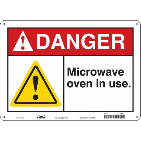 Sign Radiofrequency/microwave,10" H (2 U