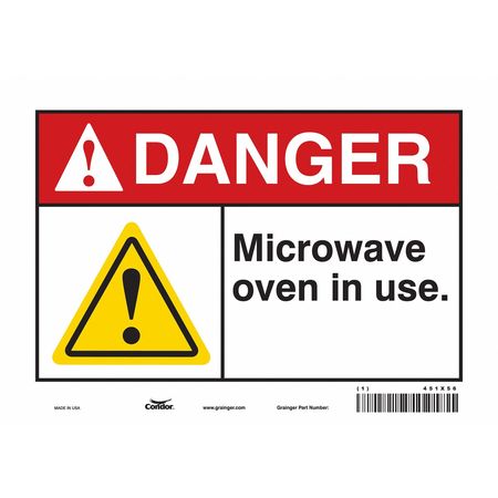 Sign Radiofrequency/microwave,7" H (5 Un