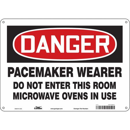 Sign Radiofrequency/microwave,10" H (2 U