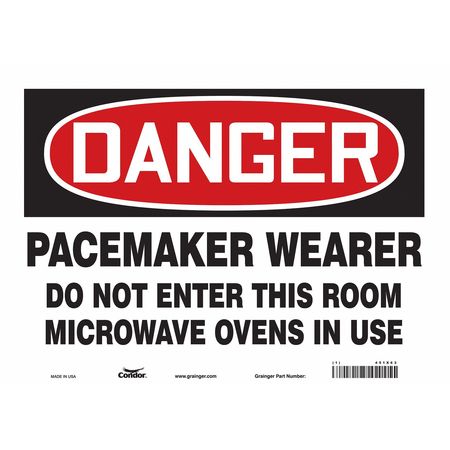 Sign Radiofrequency/microwave,10" H (4 U