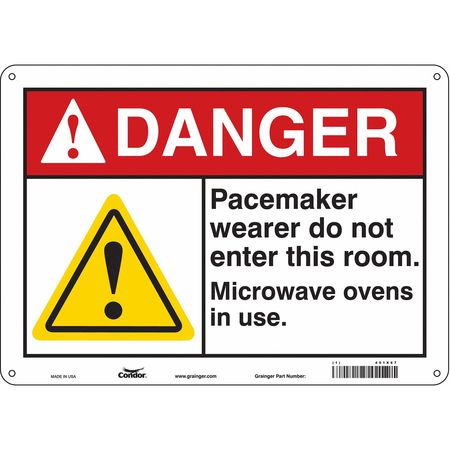 Sign Radiofrequency/microwave,10" H (2 U