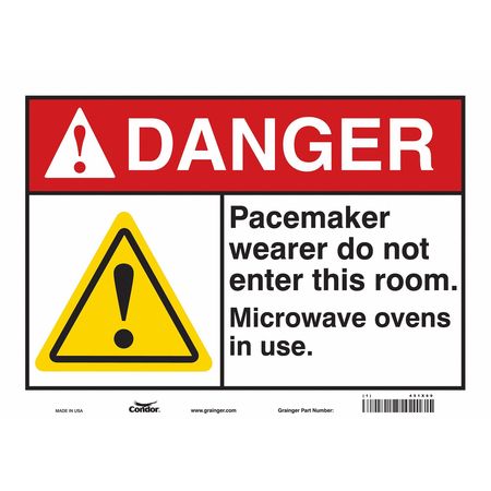 Sign Radiofrequency/microwave,10" H (4 U