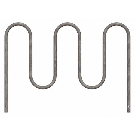 Bike Rack,silver,36" H,64" L,steel (1 Un