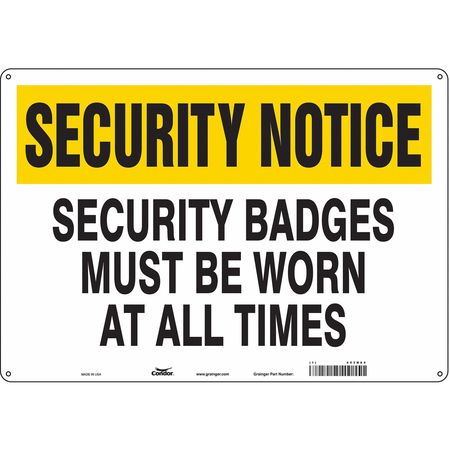 Security Sign,14" H,20" W,plastic (1 Uni