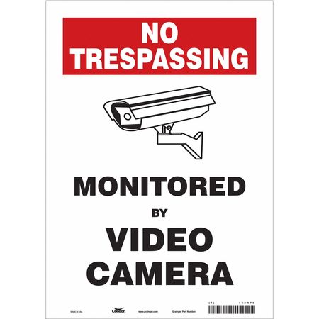 Security Sign,14" H,10" W,vinyl (4 Units