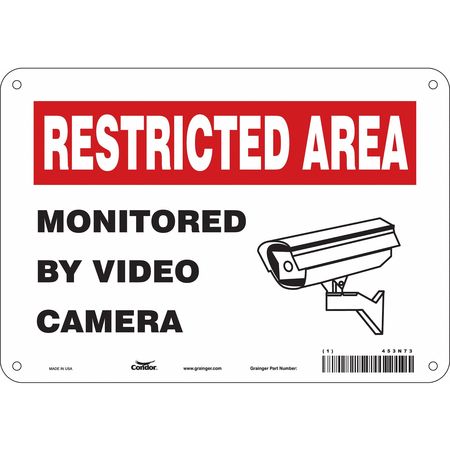 Security Sign,7" H,10" W,plastic (3 Unit