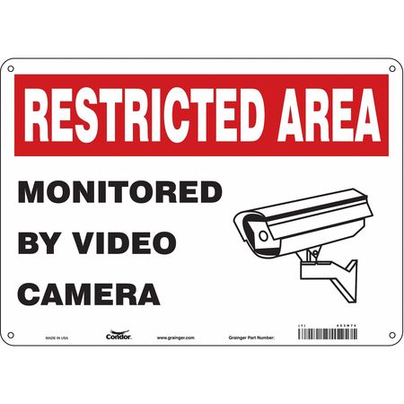 Security Sign,10" H,14" W,plastic (2 Uni