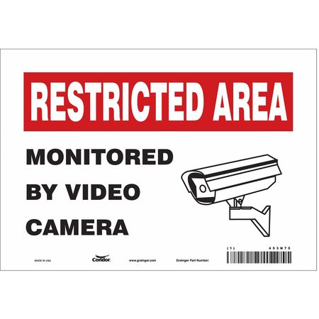 Security Sign,7" H,10" W,vinyl (5 Units