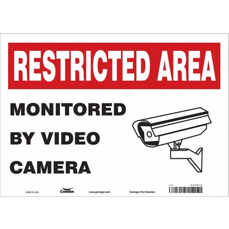 Security Sign,10" H,14" W,vinyl (4 Units