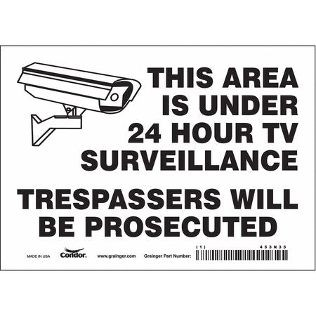 Security Sign,5" H,7" W,vinyl (7 Units I