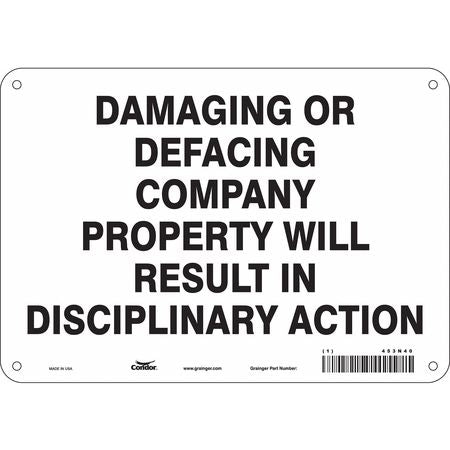 Security Sign,7" H,10" W,plastic (3 Unit