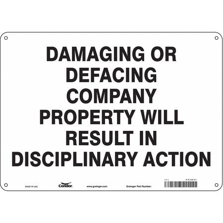 Security Sign,10" H,14" W,plastic (2 Uni