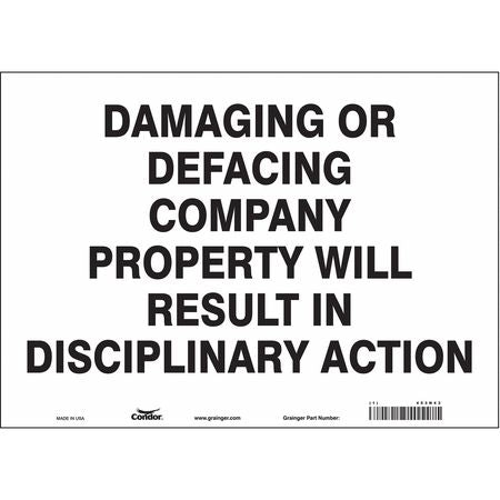 Security Sign,10" H,14" W,vinyl (4 Units