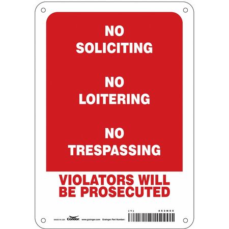 Security Sign,10" H,7" W,plastic (3 Unit