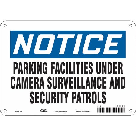 Security Sign,7" H,10" W,plastic (3 Unit