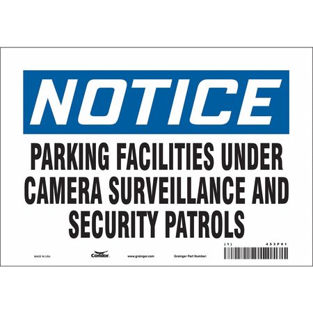 Security Sign,7" H,10" W,vinyl (5 Units