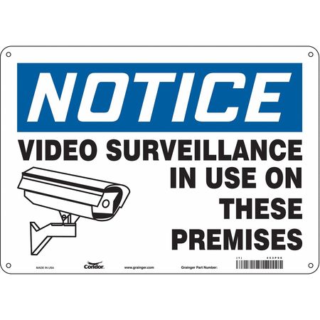 Security Sign,10" H,14" W,plastic (1 Uni