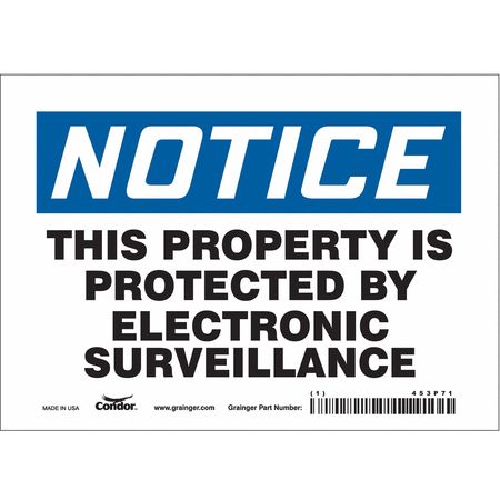 Security Sign,5" H,7" W,vinyl (7 Units I