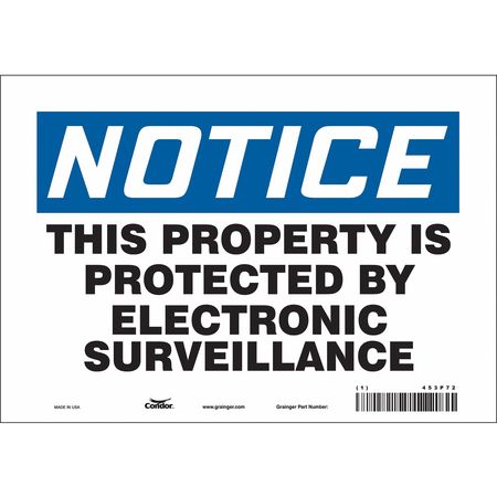 Security Sign,7" H,10" W,vinyl (5 Units