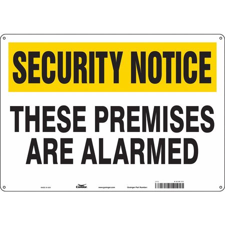 Security Sign,14" H,20" W,plastic (1 Uni