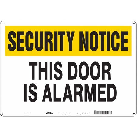 Security Sign,14" H,20" W,plastic (1 Uni